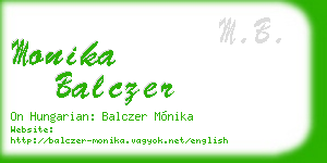 monika balczer business card