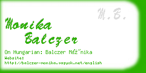 monika balczer business card